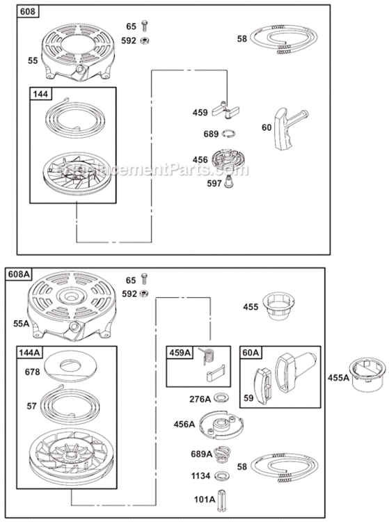 Page I Diagram and Parts List for 12C800  Briggs and Stratton Engine